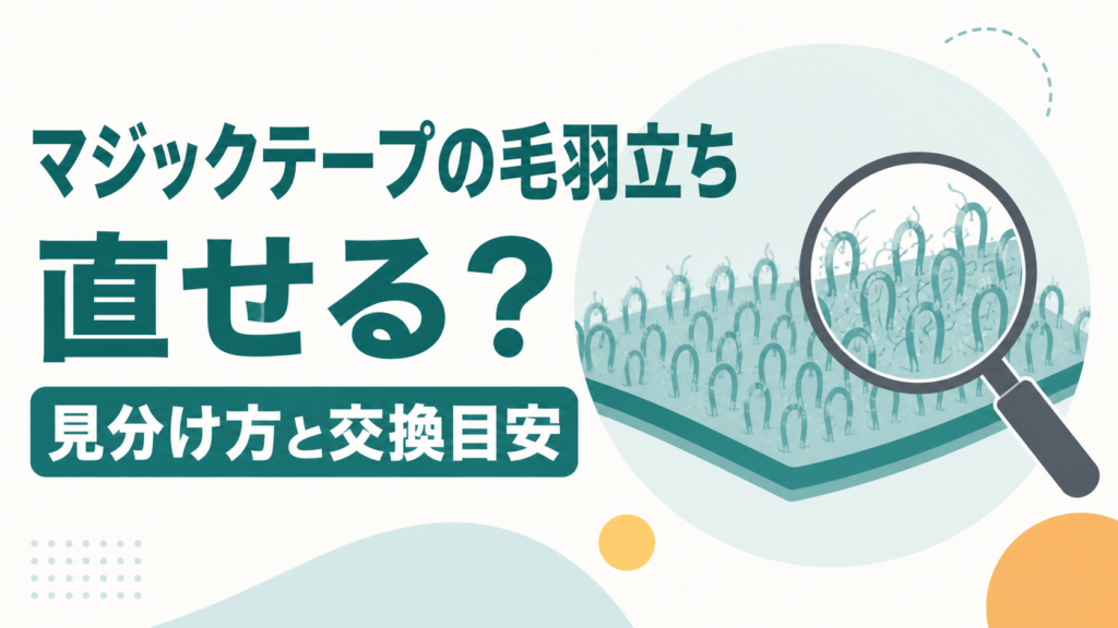 マジックテープの毛羽立ちの見分け方と交換目安の図解