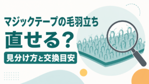 マジックテープの毛羽立ちの見分け方と交換目安の図解